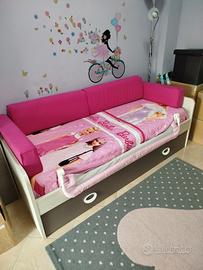 Letto singolo più letto a scomparsa 