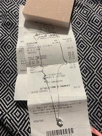 Collana oro bianco e briliante