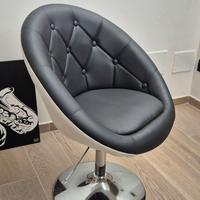 Poltroncina da Bar o Ufficio, girevole in ecopelle