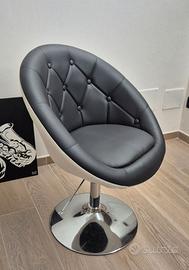 Poltroncina da Bar o Ufficio, girevole in ecopelle