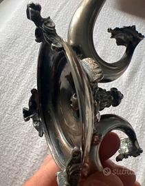 Coppia Candelabri Argento 800 Antichi