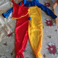 vestito carnevale pagliaccio 