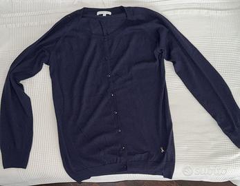 Patrizia Pepe cardigan 100% cashmere blu navy –