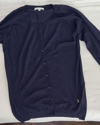 Patrizia Pepe cardigan 100% cashmere blu navy –