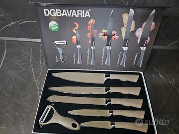 set sei coltelli cucina DGBAVARIA con pelapatate