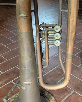 Tuba in FA a cilindri antico in ottone