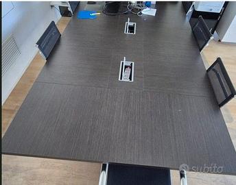 scrivania Colore Rovere Grigio 320 x 150 cm