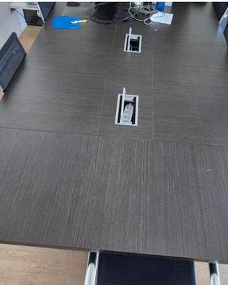 scrivania Colore Rovere Grigio 320 x 150 cm