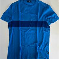 Maglietta Fay blu con fascia navy in cotone L