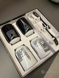Set 4 tazze e cucchiaini caffè con grafica Parigi