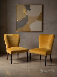 Coppia di eleganti sedie anni 50, ISA Bergamo