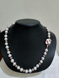 Collana di perle con chiusura in argento!!!