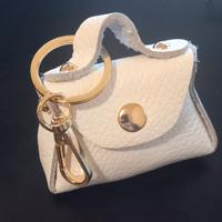 Ciondolo portachiavi Mini borsetta in pelle.