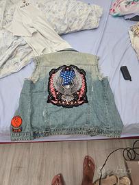 gilet di Jeans maschile XL con stemma 
