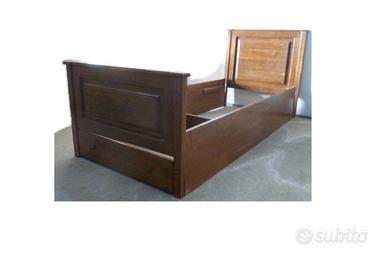 Letto in rovere massello ad una piazza e mezza