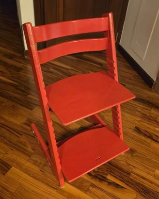 sedia Stokke Tripp Trapp rossa – Originale