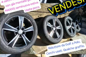 4 cerchi originali WV con gomma già montata