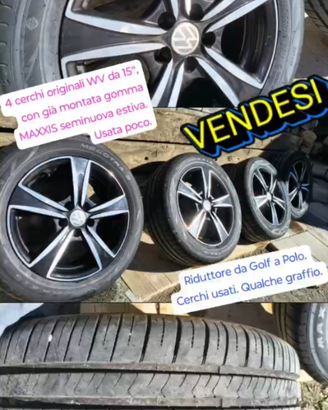 4 cerchi originali WV con gomma già montata