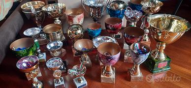 serie di coppe e trofei sportivi di vari tipi