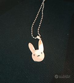 collana Bad Bunny in metallo coniglietto