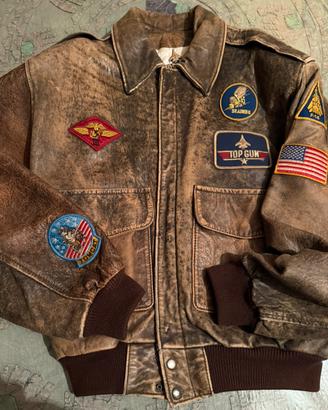 Bomber in pelle Top Gun anni 80