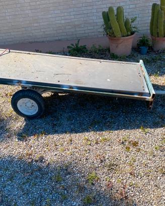 Rimorchio carrello per trattorino