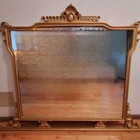 Specchio dorato con intarsi