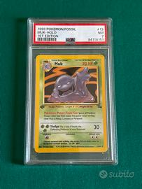 Muk Holo pokemon fossil #13. PSA 7