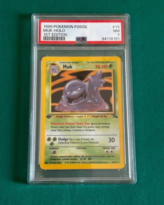 Muk Holo pokemon fossil #13. PSA 7