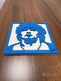 Quadro maradona ssc napoli gadget arredo casa