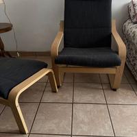 Poltrona + poggiapiedi IKEA Poang