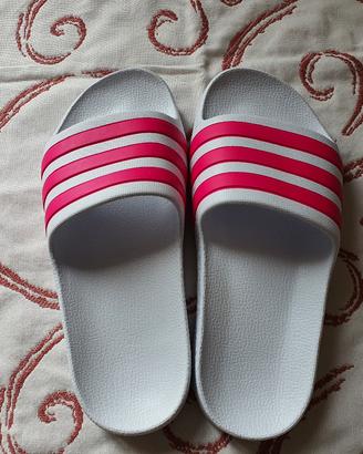 Ciabatte Adidas misura 35 bianche donna