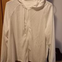 felpa con cappuccio bianca