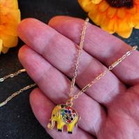 Catenina lunga  in acciaio con ciondolo 