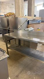 banco da lavoro in acciaio inox