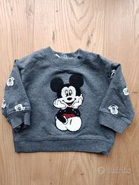 Felpa Neonato Topolino Disney - Grigio Antracite -