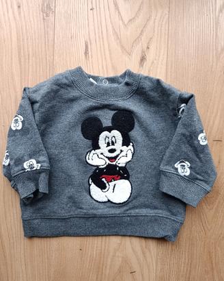 Felpa Neonato Topolino Disney - Grigio Antracite -