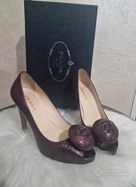 opentoe con rosa Prada 36,5