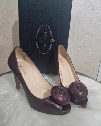 opentoe con rosa Prada 36,5