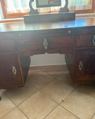 Scrivania antica legno massello