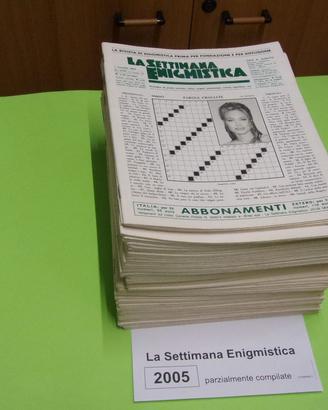 LA SETTIMANA ENIGMISTICA, anno 2005, parzialmente