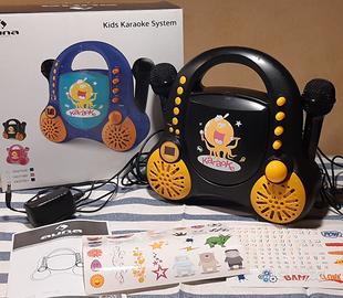 AUNA karaoke, microfoni e lettore CD bambini 