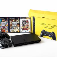 PlayStation 2 Slim + Scatola Originale + 3 GTA
