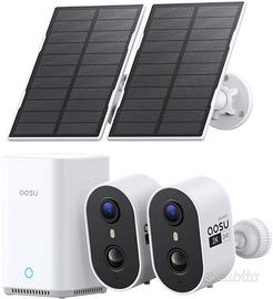 Kit di videosorveglianza solare per esterni Aosu