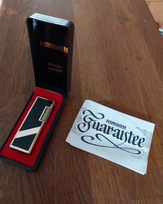 Accendino Ronson Vintage a Gas con Scatola