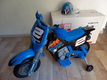  Moto Elettrica per bambini con casco