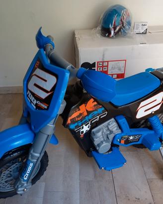  Moto Elettrica per bambini con casco