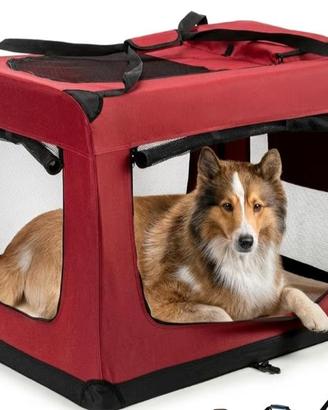 Trasportino pieghevole cani Lionto XL 90x61x65 cm