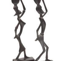 Coppia di statuette haitiane originali anni ’60