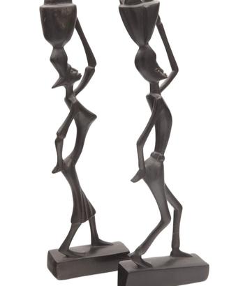 Coppia di statuette haitiane originali anni ’60